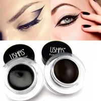 USHAS Brand Eyeliner Waterproof Black/Brown Liquid Gel Eye liner Brown With Makeup Brush 