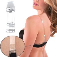 1Pair Summer Clear Bra Strap Silicone Bra Accessories Bra Shoulder Strap Women Adjustable Transparent Hook Invisible Straps