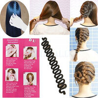Hair Styling Clip Stick Bun Maker Braid Tool Roller Twist Plait Hair Accessories Black