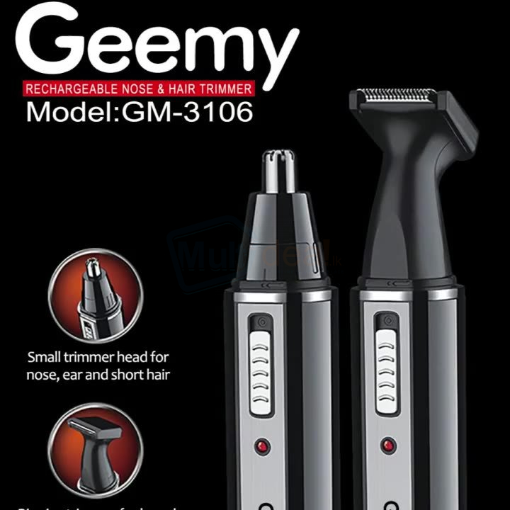 Geemy GM3106 Nose trimmer Professional Rechargeable Hair trimmer Best price in Sri Lanka