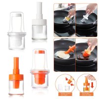 Olive Oil Dispenser with Brushes, Safe Silicone Food Grade Squeeze Brush for Baking Egg Wash, Butter Barbecue Brushing