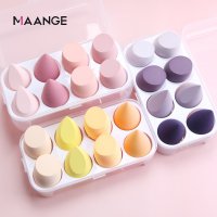 8Pcs Cosmetic Puff Powder Puff With Box Women's Makeup Foundation Sponge Beauty To Make Up Tools & Accessories Water-drop Shape