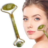 RAYYAN DIRECT Jade Roller - Face Roller & Massager 100% Real Natural Jade Stone-Noiseless Design Anti-Ageing Therapy Natural Slimming Massager Lymphatic Drainage Tool Reduce Wrinkles Eyes Neck Body