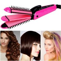 Hair Iron Nova 3 In 1 Multifunction Perfect Curl and Straightener Hair Iron for Women NHC 8890