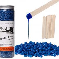 Hard Wax Beans for Hair Removal Natural Jelly Blue Painless Wax Beans Kit (400g)