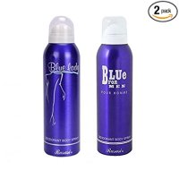 RASASI blue for men and blue lady Deodorant Spray - For Men  (400 ml, Pack of 2)