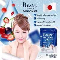 GLUTA FROZEN COLLAGEN 2in1 Skin whitening x10 L-glutathione Nourish the skin to clear Reduce freckles, dark spots Reduce the occurrence of acne Maintain healthy hair nails Keep the skin moist & soft