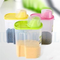 3 pcs Dried Food Cereal Flour Pasta Food Storage Dispenser Rice Container Sealed Box 1.9L/2.5L